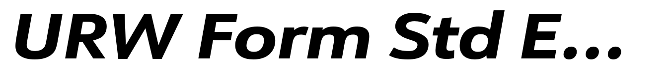 URW Form Std Expanded ExtraBold Italic